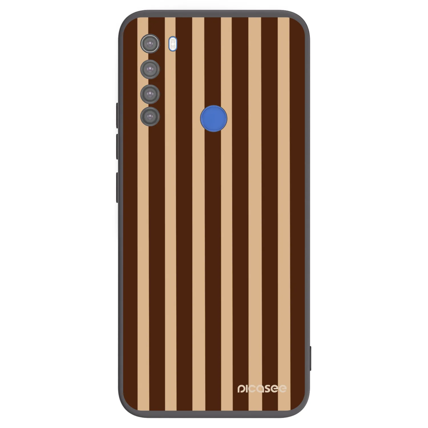 Picasee crna silikonska maskica za Xiaomi Redmi Note 8T - Brown lines