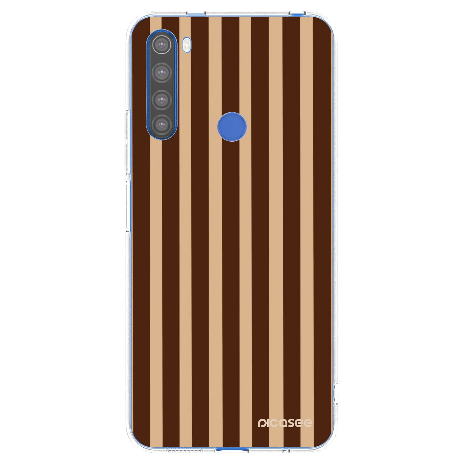 Picasee silikonska prozirna maskica za Xiaomi Redmi Note 8T - Brown lines