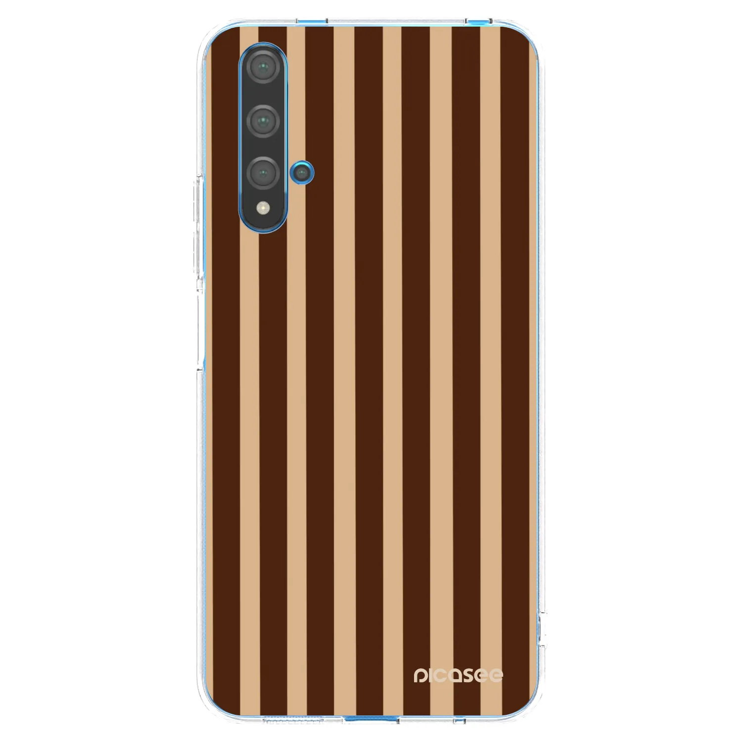 Picasee silikonska prozirna maskica za Huawei Nova 5T - Brown lines