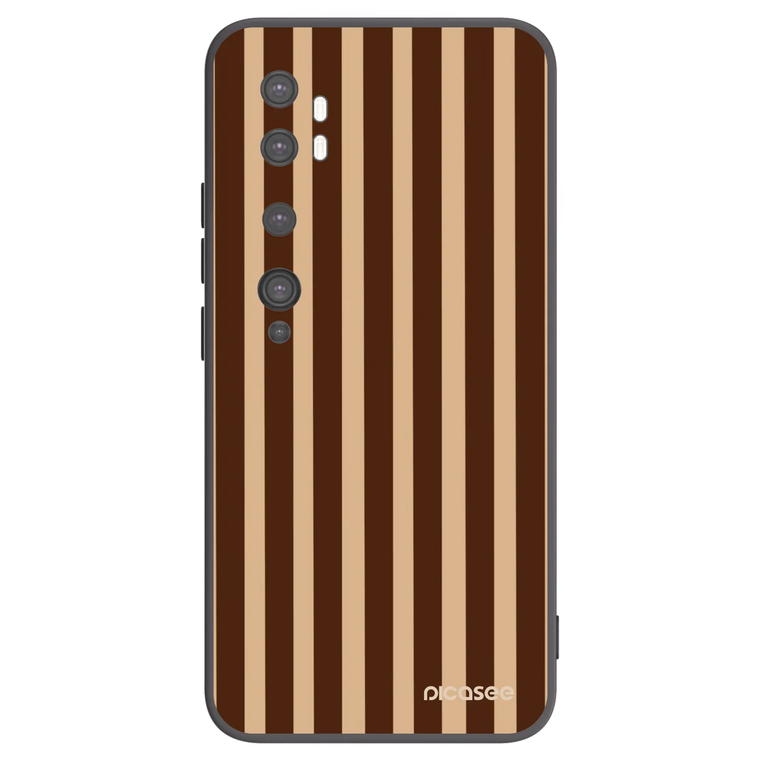 Picasee crna silikonska maskica za Xiaomi Mi Note 10 (Pro) - Brown lines