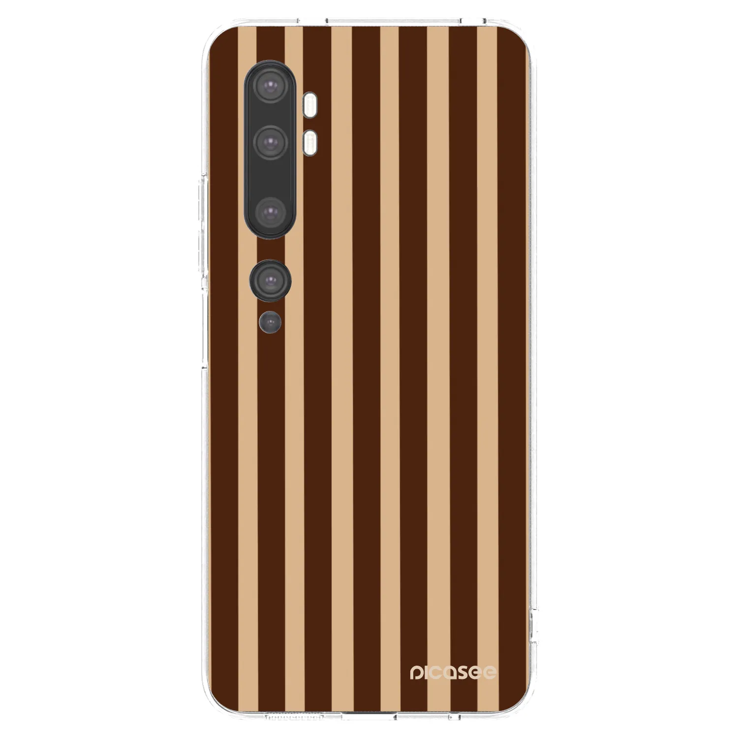 Picasee silikonska prozirna maskica za Xiaomi Mi Note 10 (Pro) - Brown lines