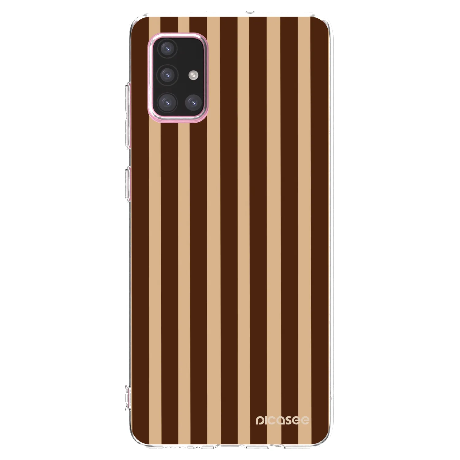 Picasee silikonska prozirna maskica za Samsung Galaxy A71 A715F - Brown lines
