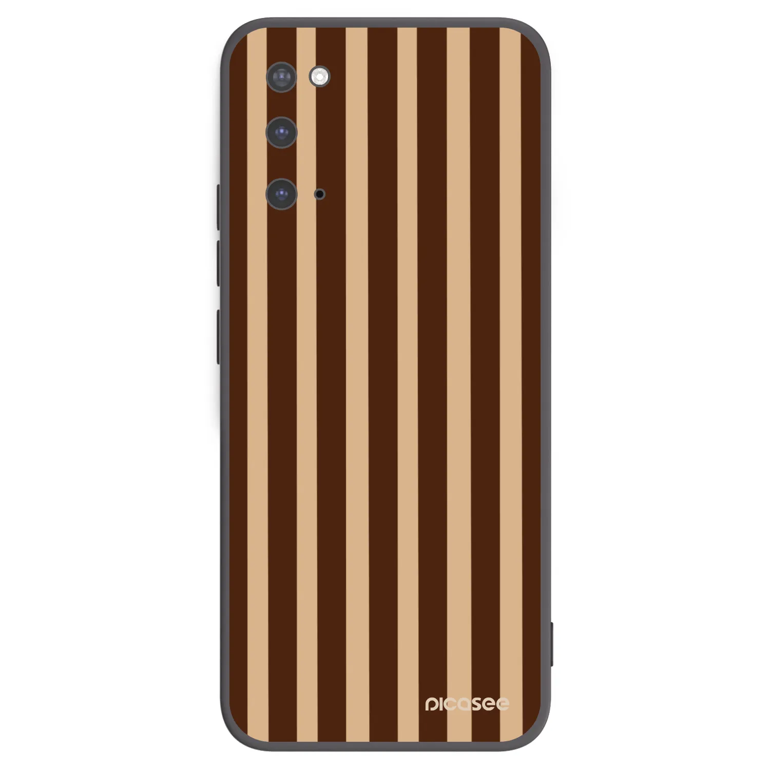 Picasee crna silikonska maskica za Samsung Galaxy S20 G980F - Brown lines