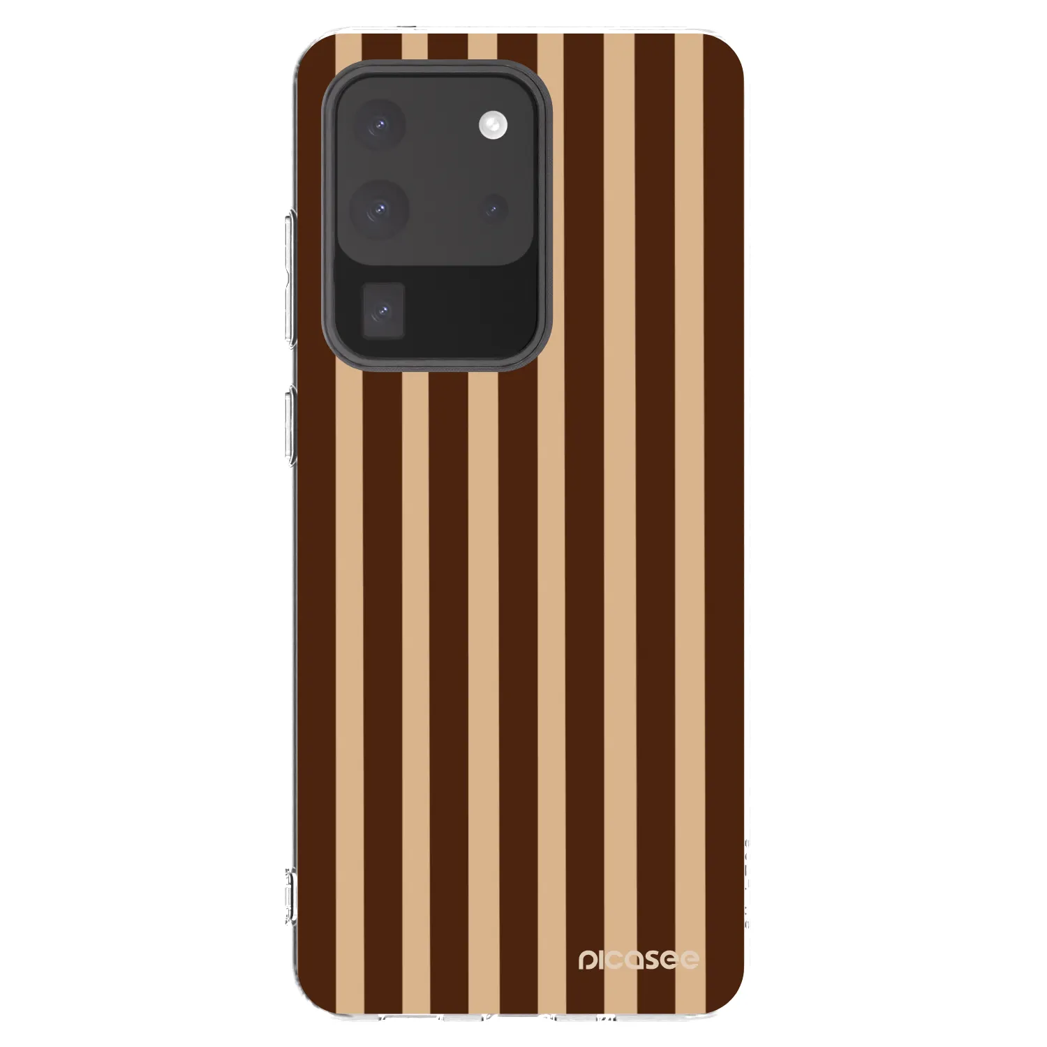 Picasee silikonska prozirna maskica za Samsung Galaxy S20 Ultra 5G G988F - Brown lines