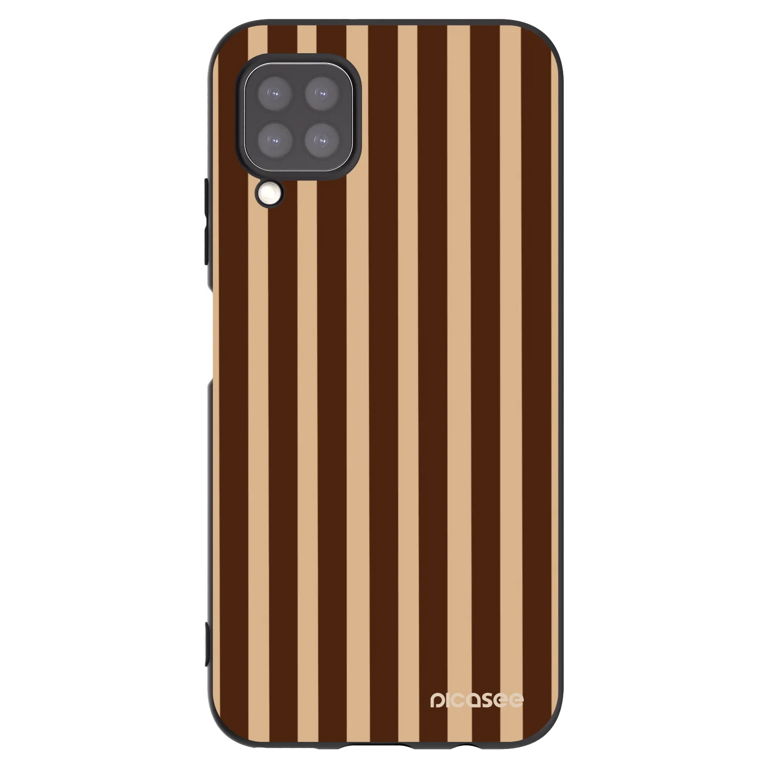 Picasee crna silikonska maskica za Huawei P40 Lite - Brown lines