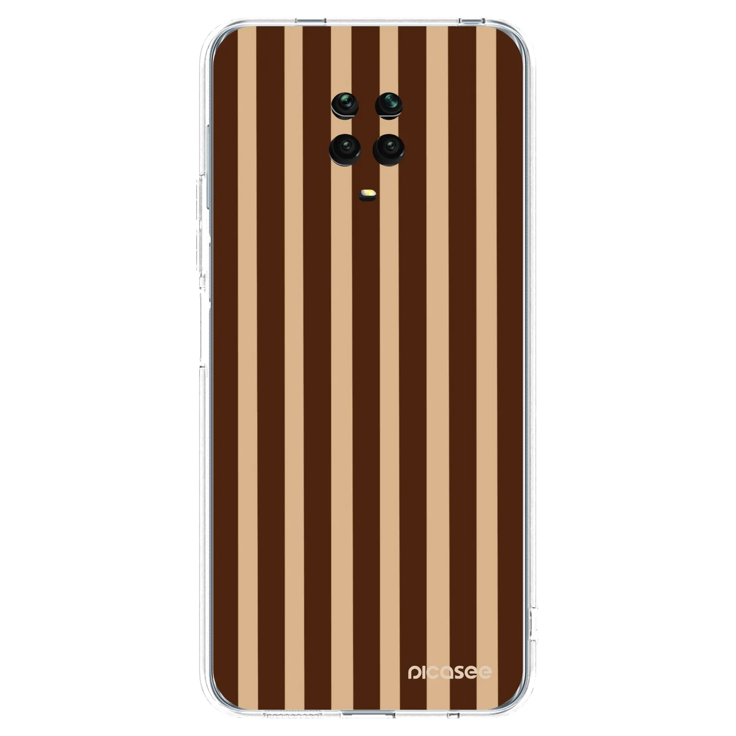 Picasee silikonska prozirna maskica za Xiaomi Redmi Note 9 Pro - Brown lines