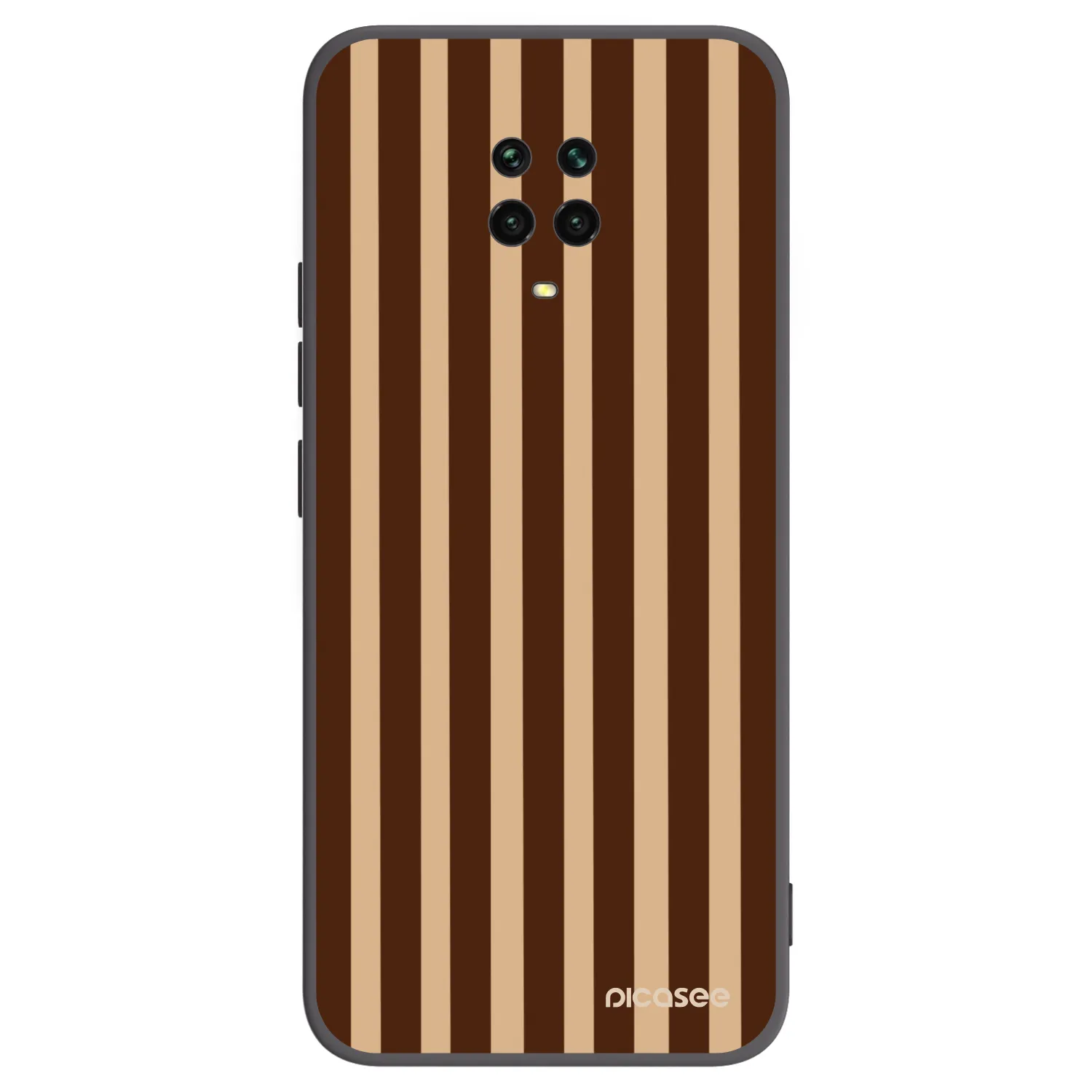 Picasee crna silikonska maskica za Xiaomi Redmi Note 9S - Brown lines
