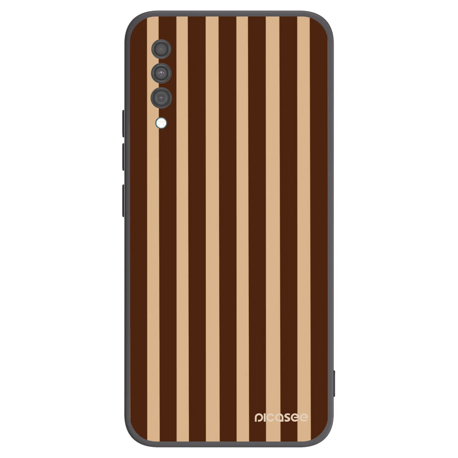 Picasee crna silikonska maskica za Samsung Galaxy A30s A307F - Brown lines
