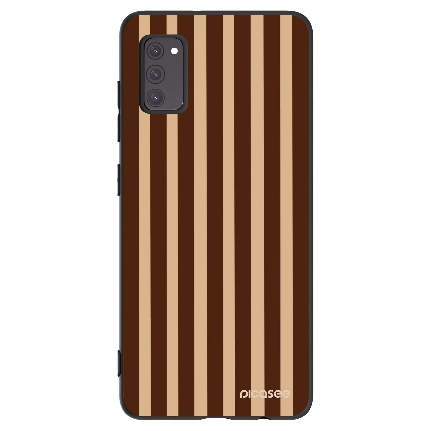 Picasee crna silikonska maskica za Samsung Galaxy A41 A415F - Brown lines