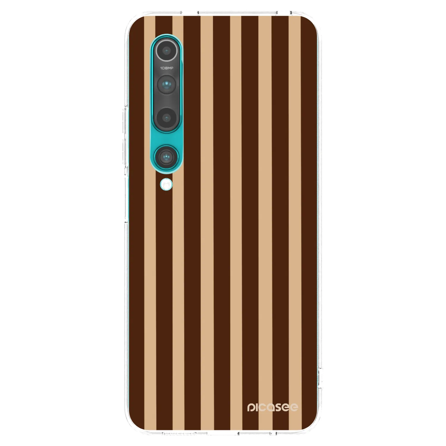 Picasee silikonska prozirna maskica za Xiaomi Mi 10 - Brown lines