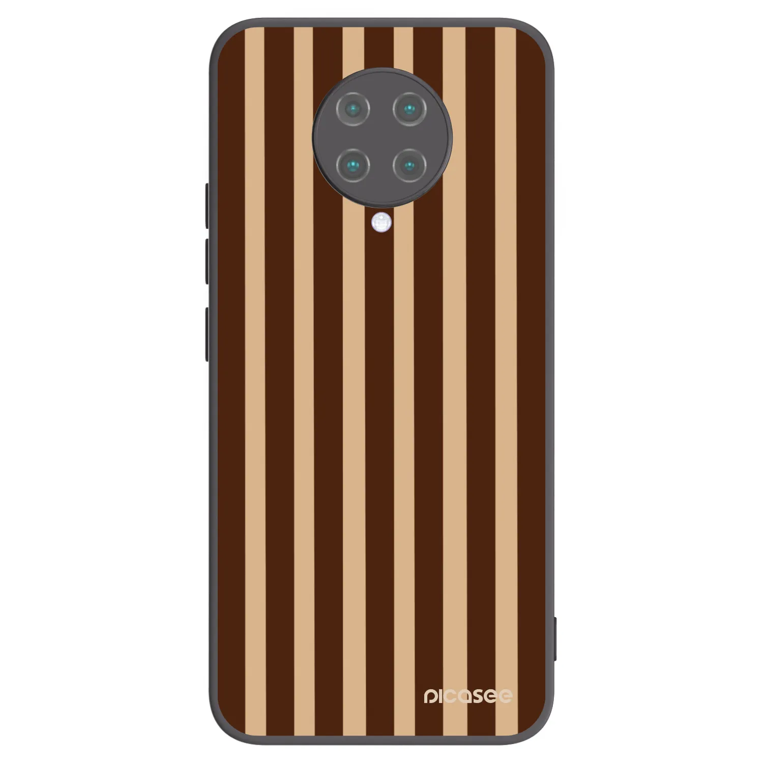 Picasee crna silikonska maskica za Xiaomi Poco F2 Pro - Brown lines