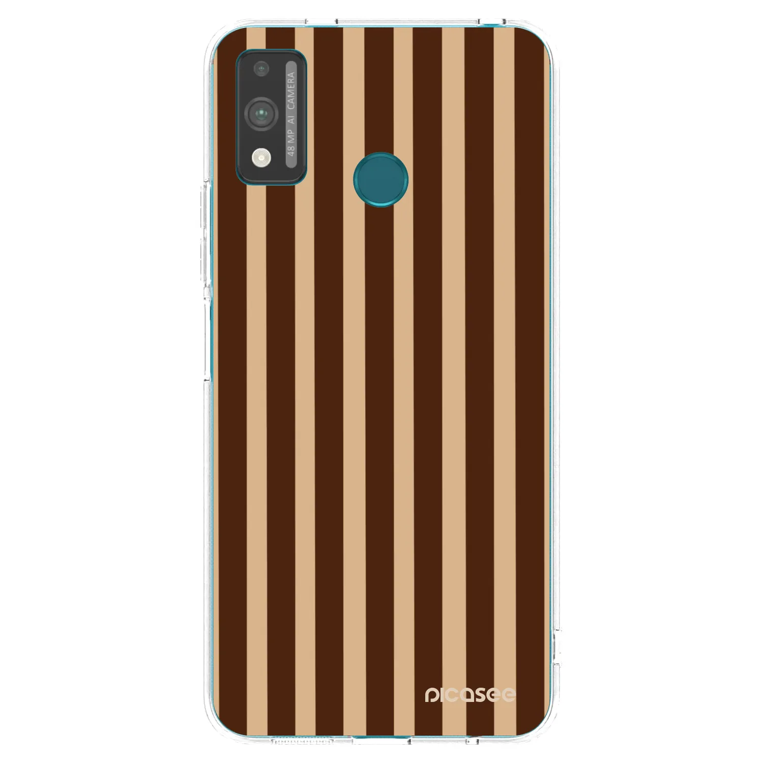 Picasee silikonska prozirna maskica za Honor 9X Lite - Brown lines