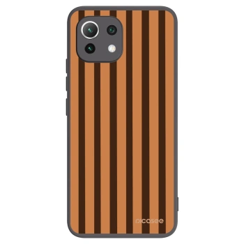 Picasee crna silikonska maskica za Xiaomi 11 Lite 5G NE - Caramel lines