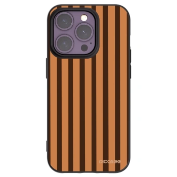Picasee crna silikonska maskica za Apple iPhone 14 Pro - Caramel lines