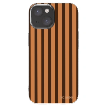 Picasee silikonska prozirna maskica za Apple iPhone 15 - Caramel lines