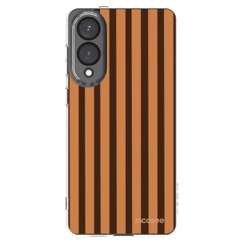 Picasee silikonska prozirna maskica za Samsung Galaxy S25 Edge 5G - Caramel lines