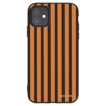 Picasee crna silikonska maskica za Apple iPhone 11 - Caramel lines