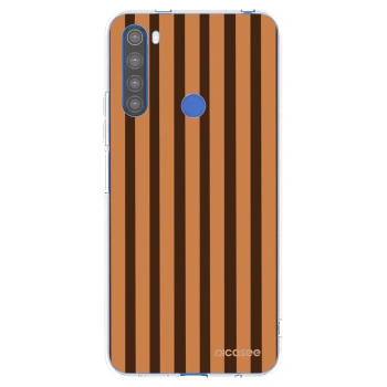 Picasee silikonska prozirna maskica za Xiaomi Redmi Note 8T - Caramel lines