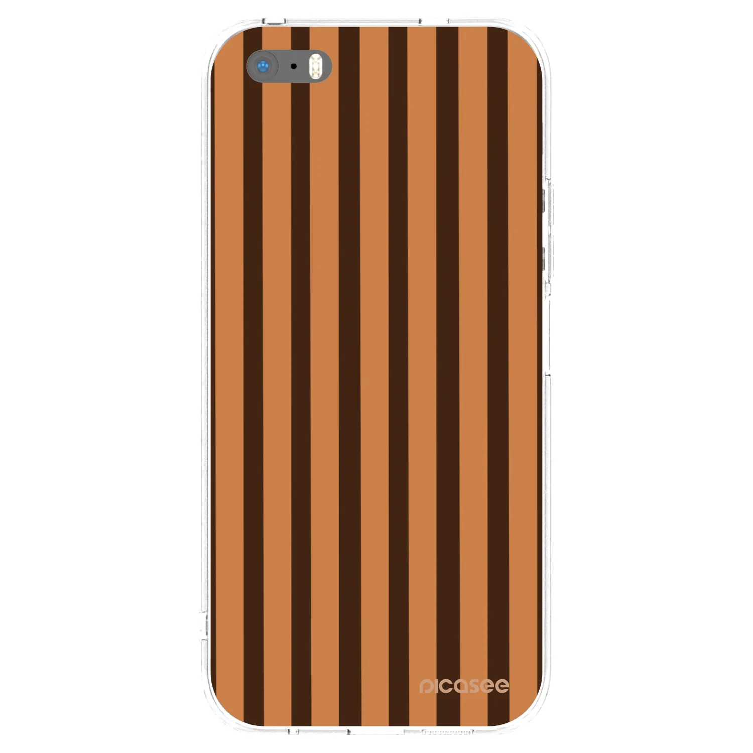 Picasee silikonska prozirna maskica za Apple iPhone 5/5S/SE - Caramel lines