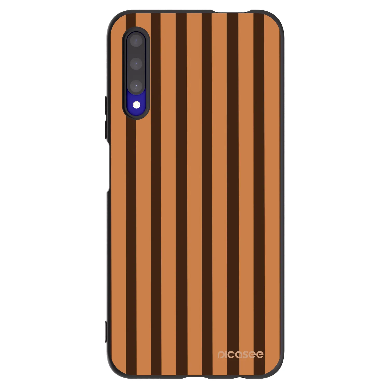 Picasee crna silikonska maskica za Honor 9X Pro - Caramel lines