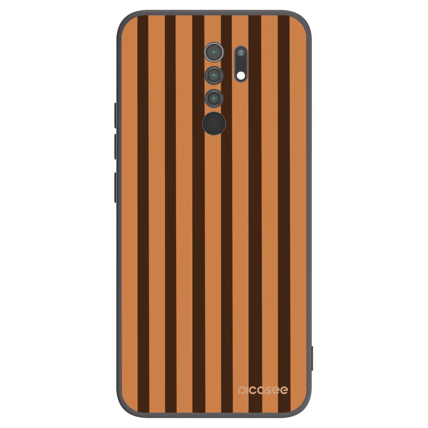 Picasee crna silikonska maskica za Xiaomi Redmi 9 - Caramel lines
