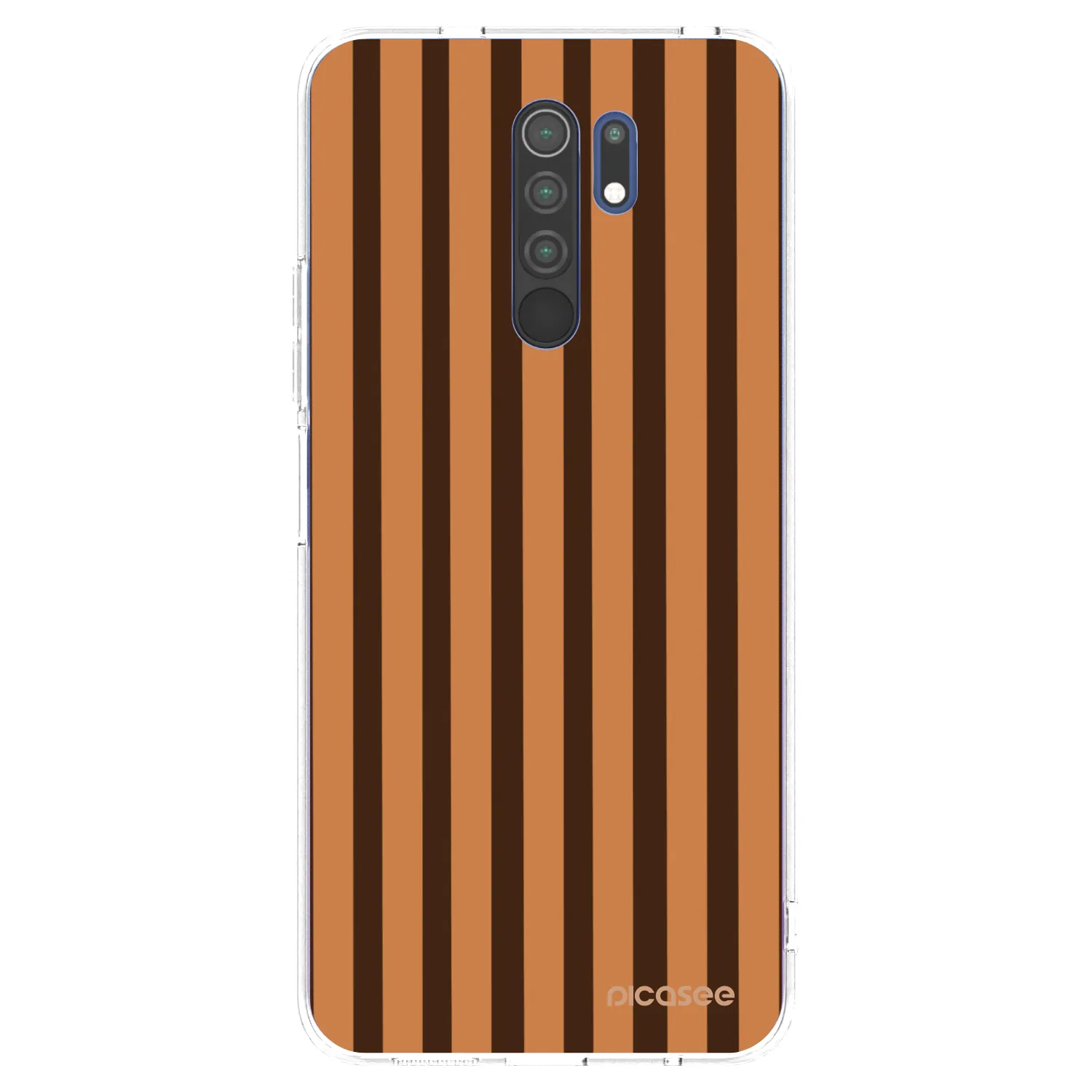 Picasee silikonska prozirna maskica za Xiaomi Redmi 9 - Caramel lines