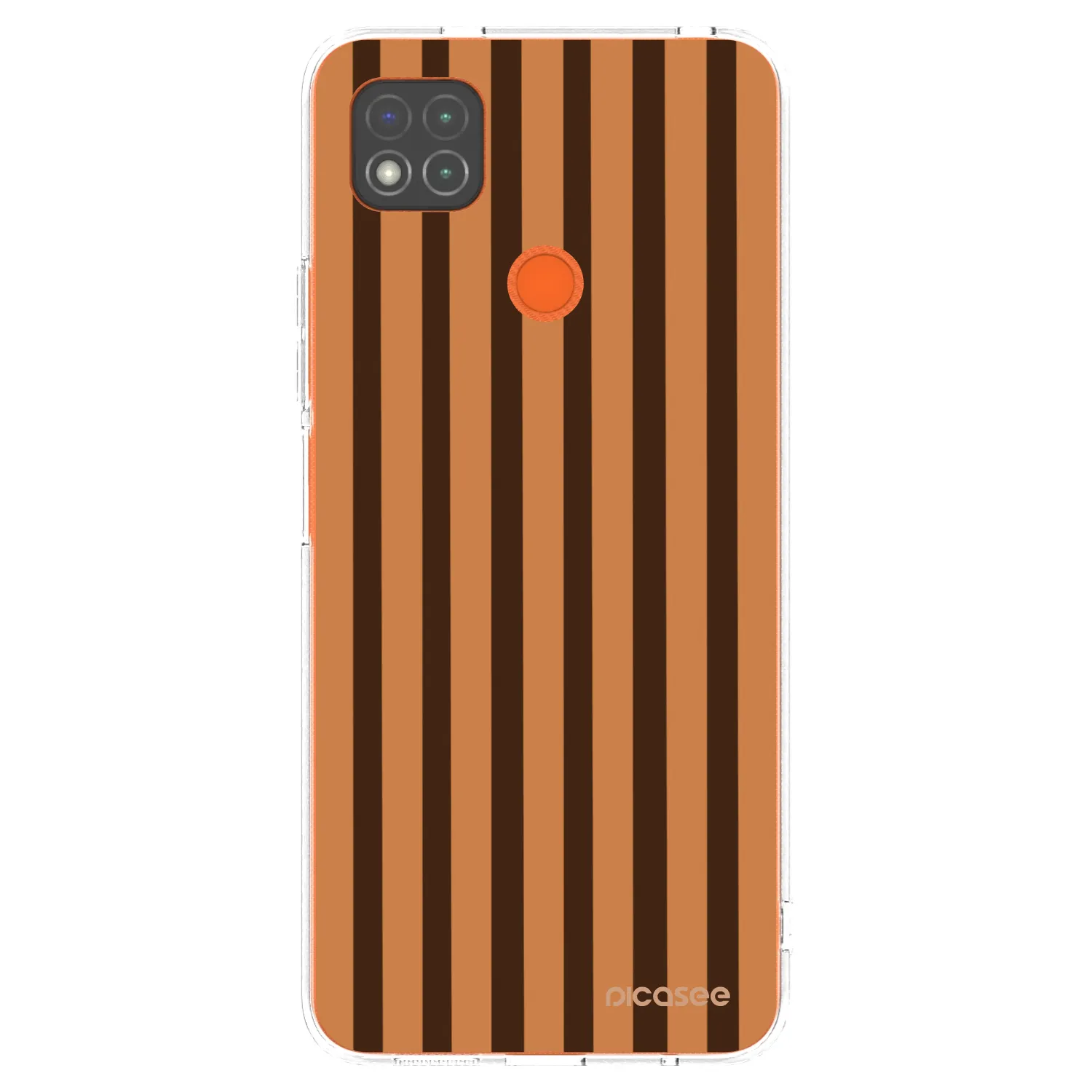 Picasee silikonska prozirna maskica za Xiaomi Redmi 9C - Caramel lines