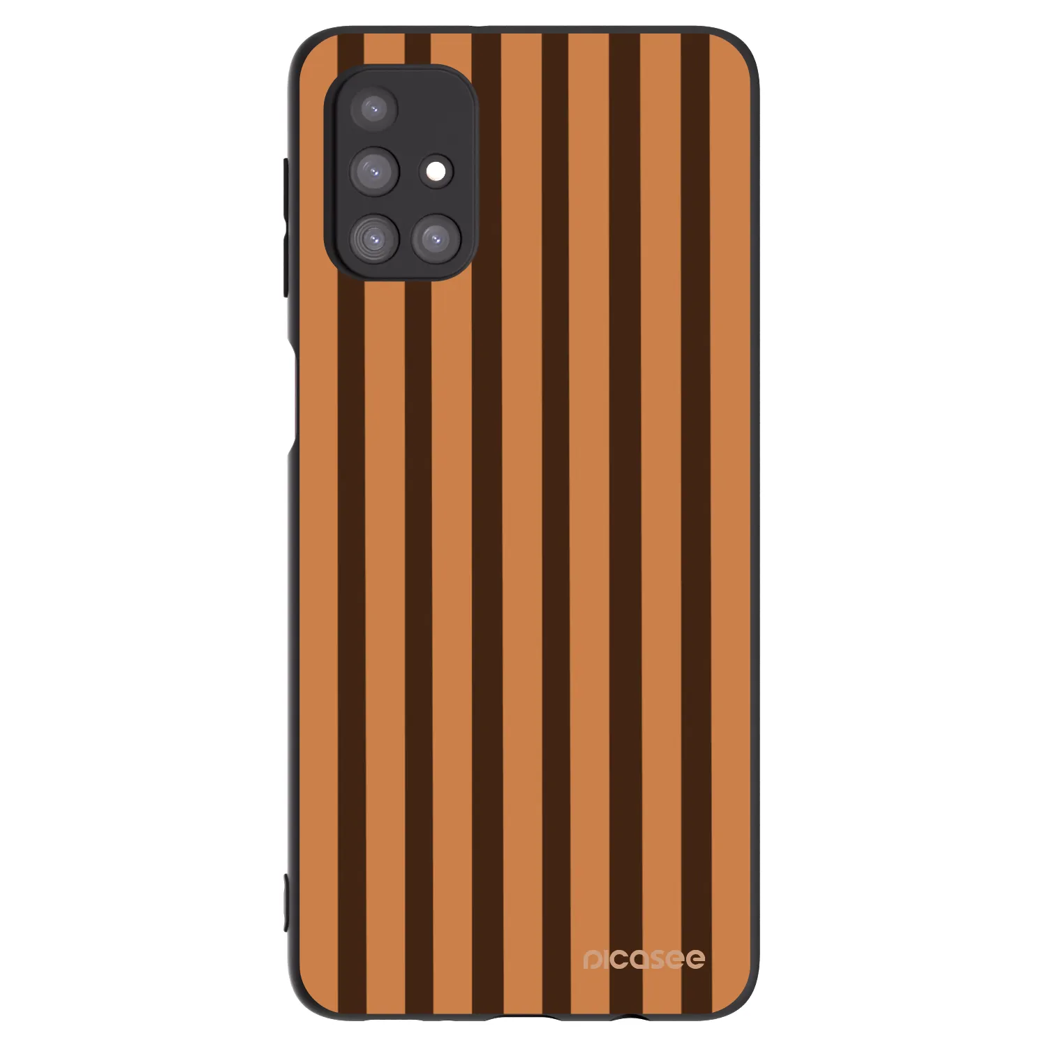 Picasee crna silikonska maskica za Samsung Galaxy M31s - Caramel lines