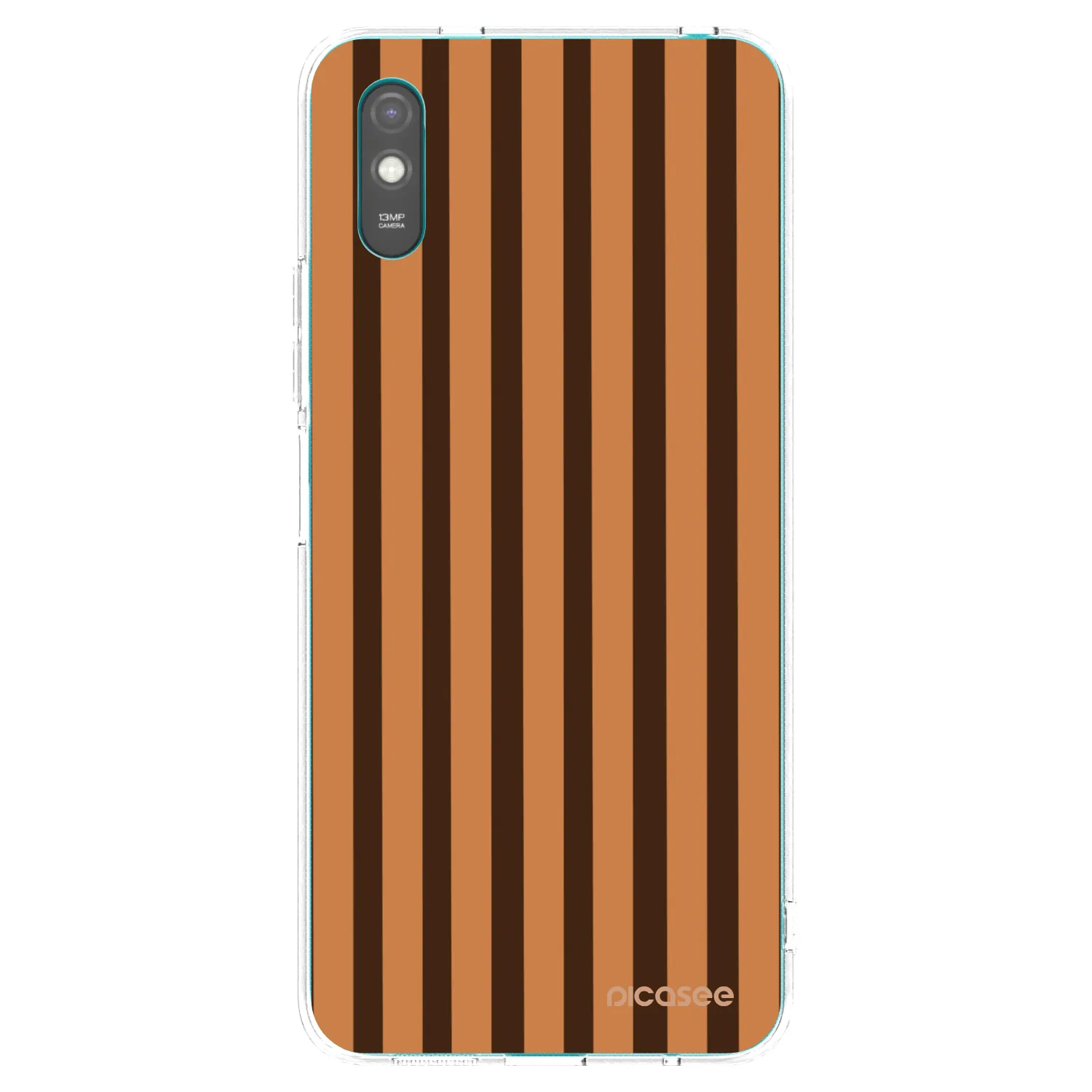 Picasee silikonska prozirna maskica za Xiaomi Redmi 9A - Caramel lines
