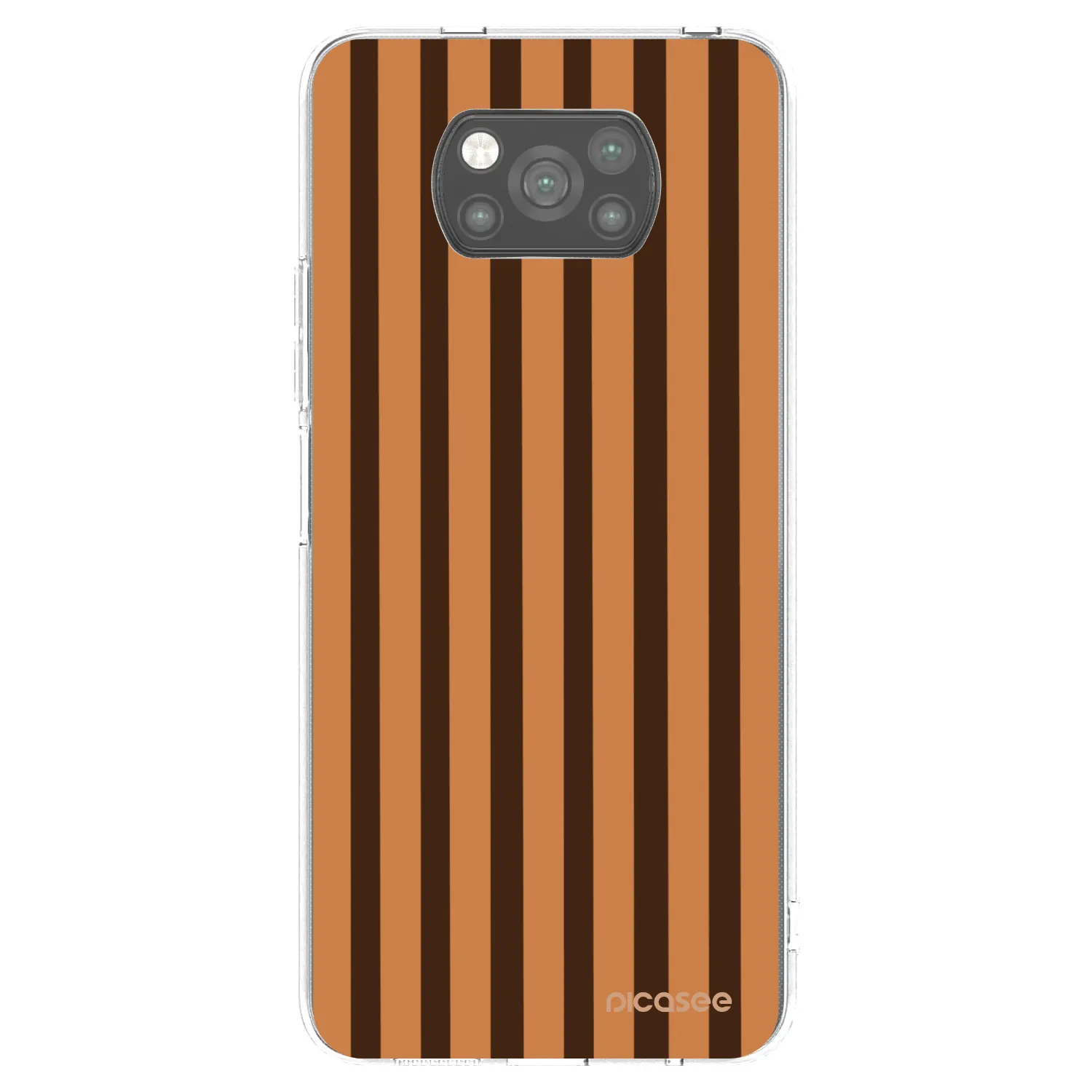 Picasee crna silikonska maskica za Xiaomi Poco X3 - Caramel lines