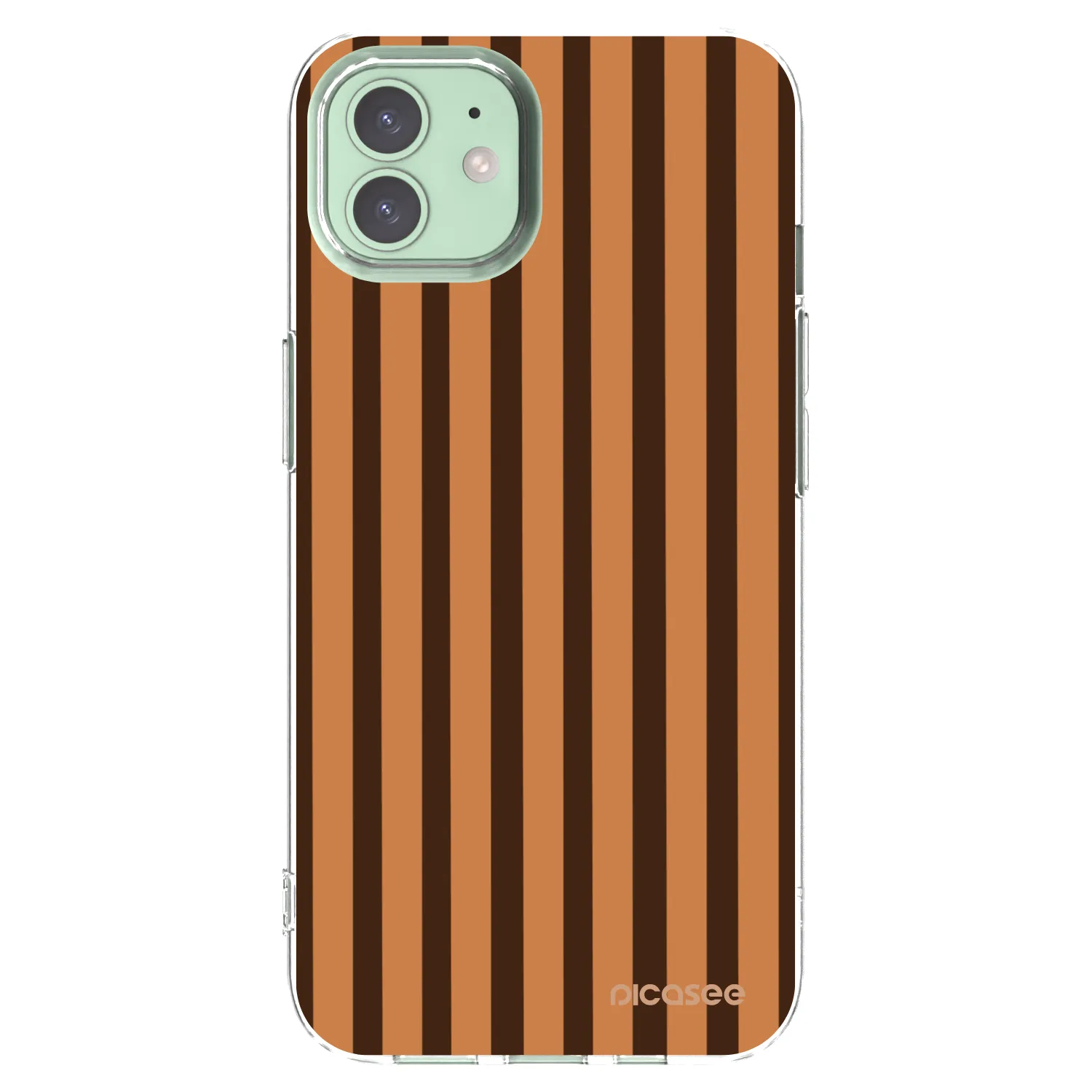 Picasee silikonska prozirna maskica za Apple iPhone 12 - Caramel lines
