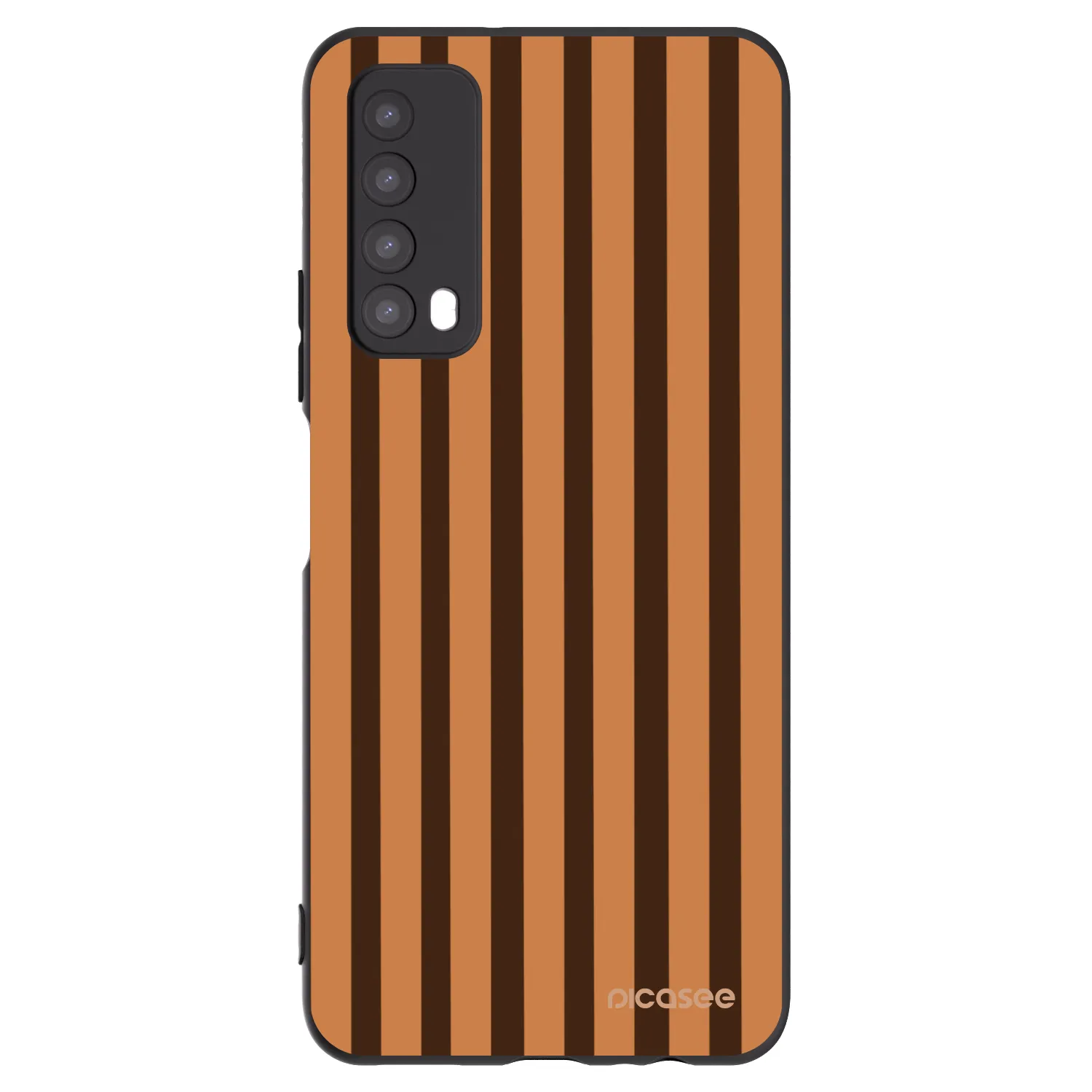 Picasee crna silikonska maskica za Huawei P Smart 2021 - Caramel lines