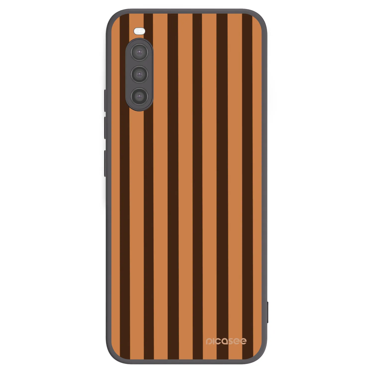 Picasee crna silikonska maskica za Sony Xperia 10 II - Caramel lines