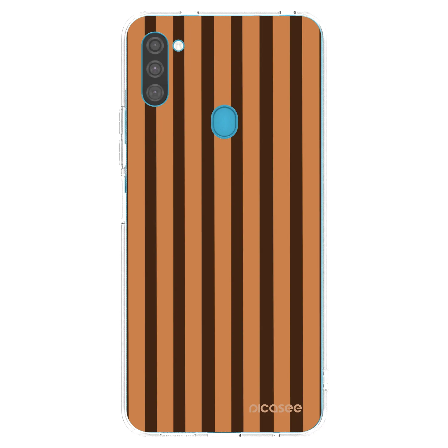 Picasee silikonska prozirna maskica za Samsung Galaxy M11 - Caramel lines