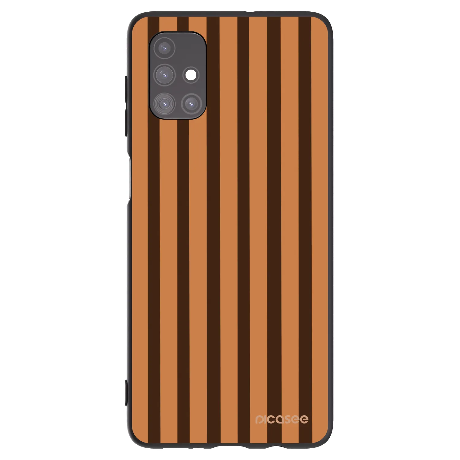 Picasee crna silikonska maskica za Samsung Galaxy M51 M515F - Caramel lines