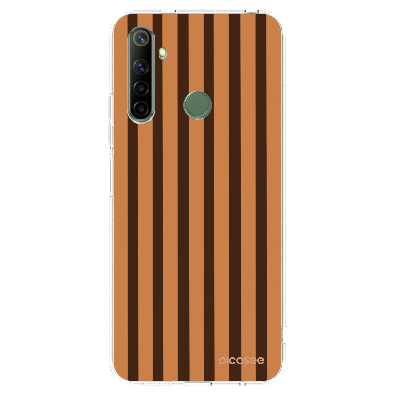 Picasee silikonska prozirna maskica za Realme 6i - Caramel lines