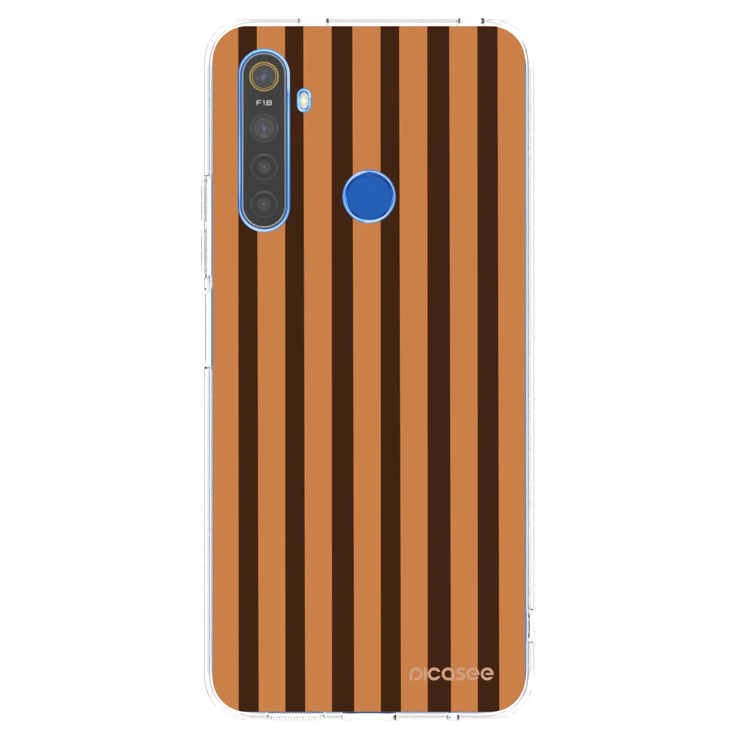 Picasee silikonska prozirna maskica za Realme 5 - Caramel lines