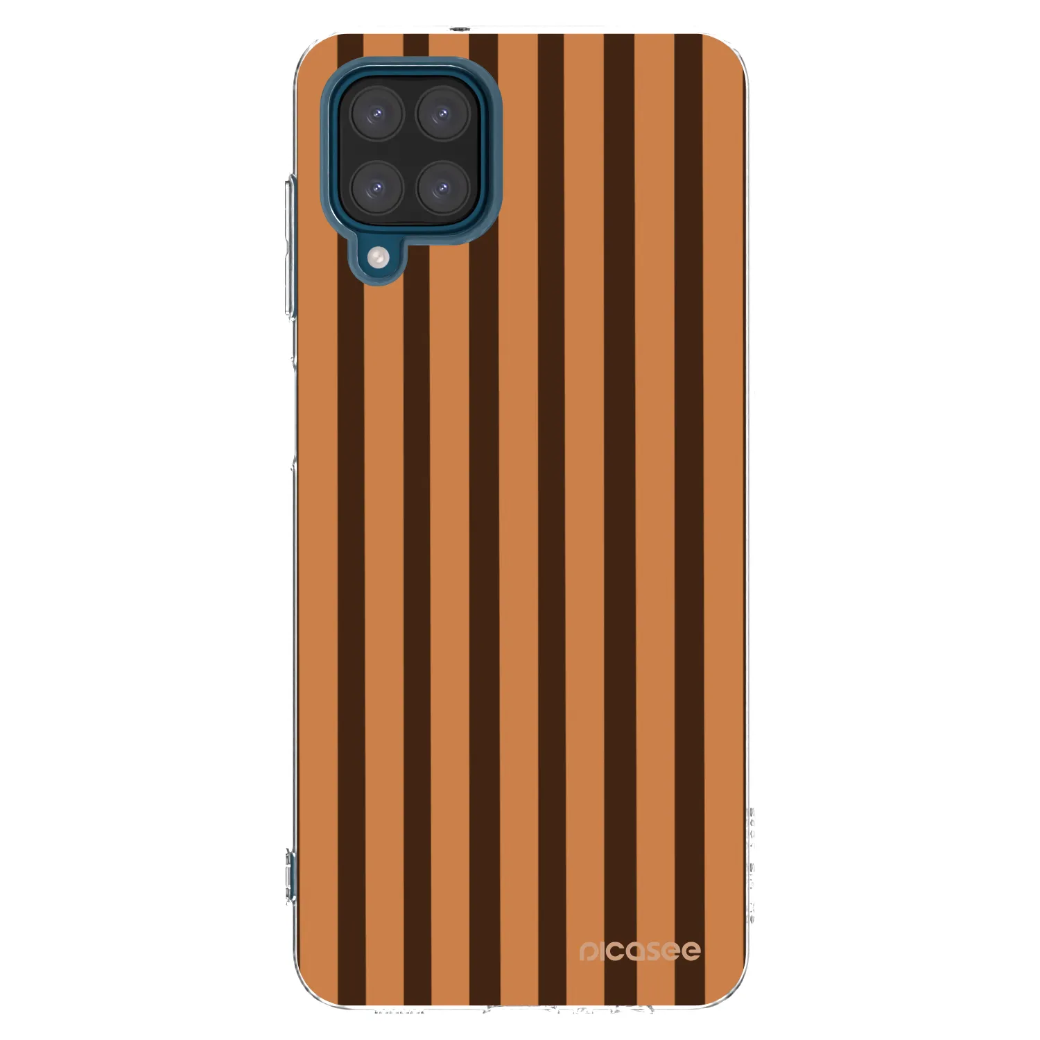 Picasee silikonska prozirna maskica za Samsung Galaxy A12 A125F - Caramel lines