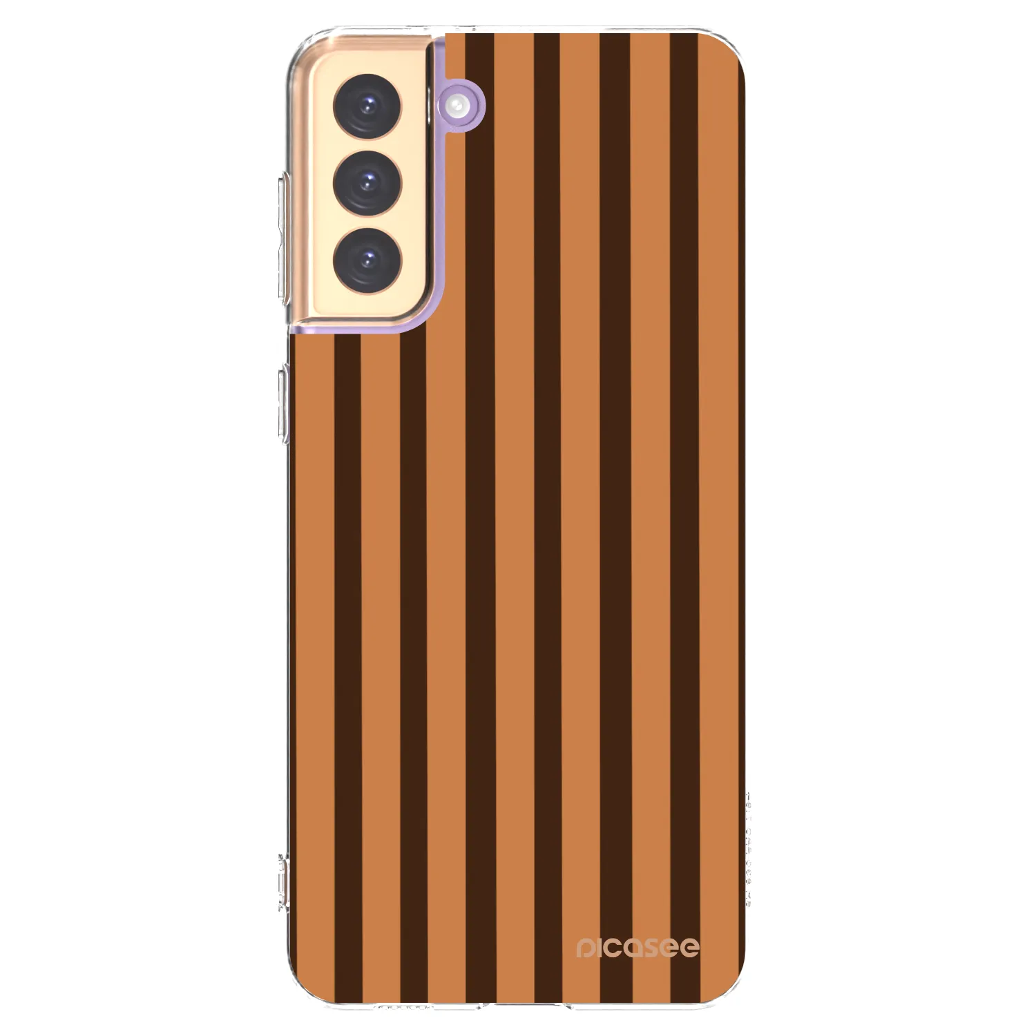 Picasee silikonska prozirna maskica za Samsung Galaxy S21+ 5G G996F - Caramel lines
