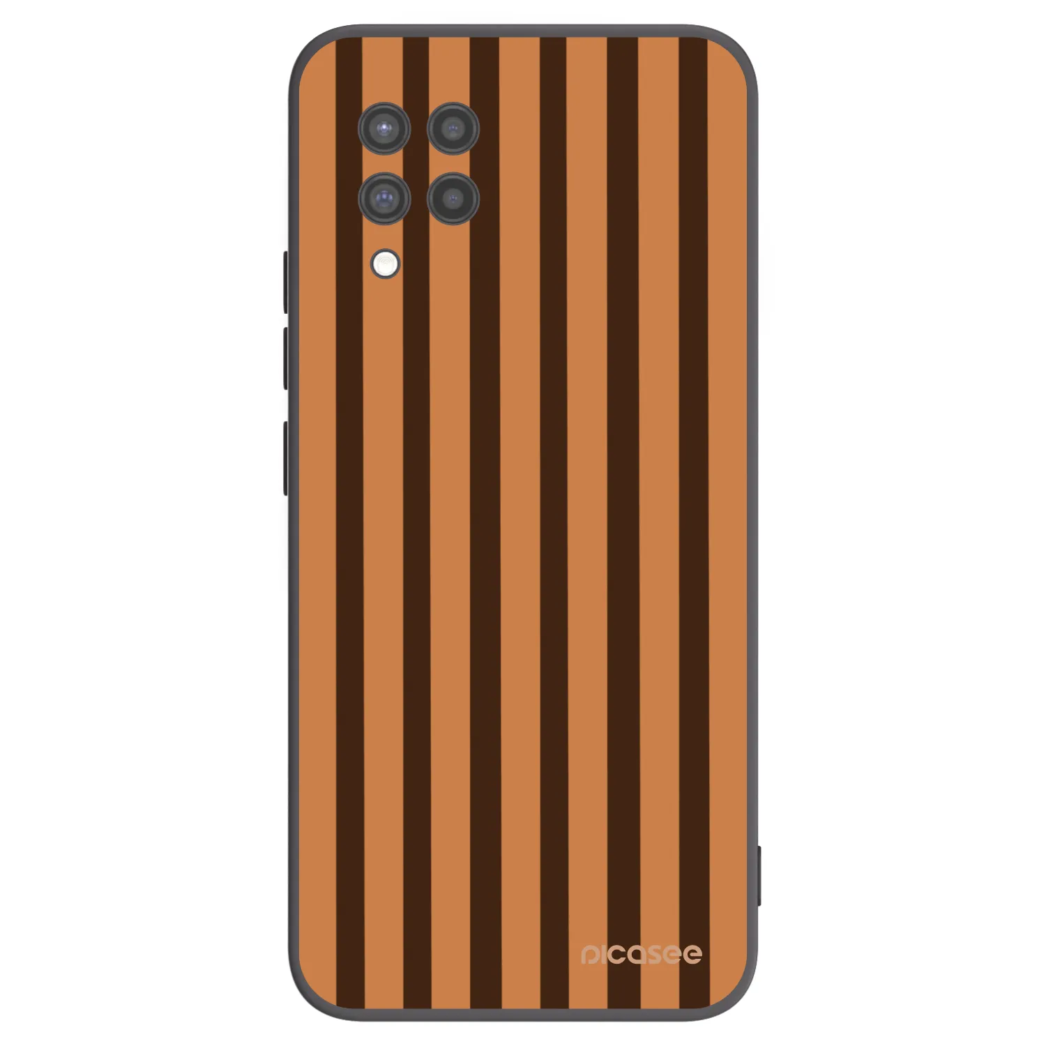 Picasee crna silikonska maskica za Samsung Galaxy A42 A426B - Caramel lines