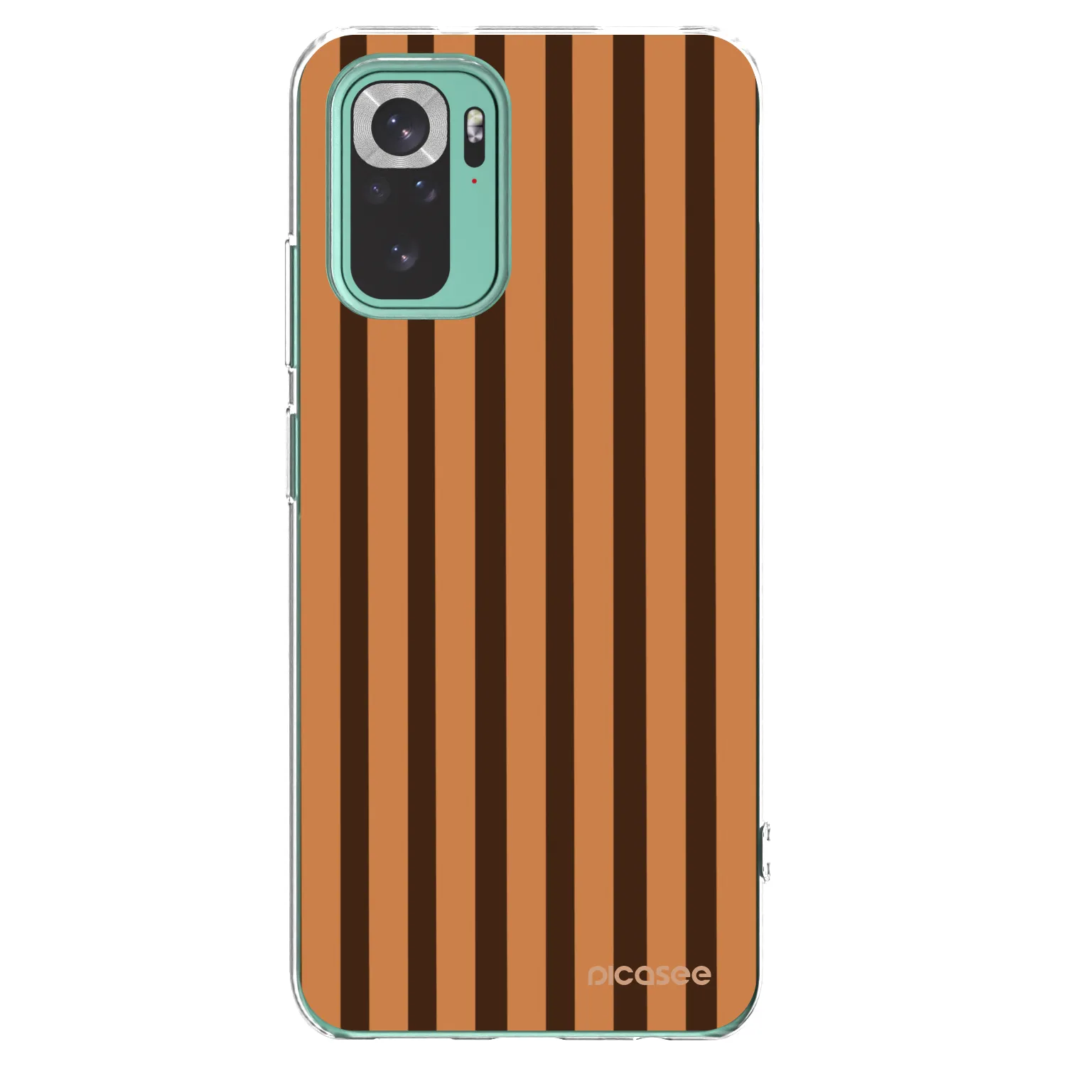 Picasee silikonska prozirna maskica za Xiaomi Redmi Note 10 Pro - Caramel lines