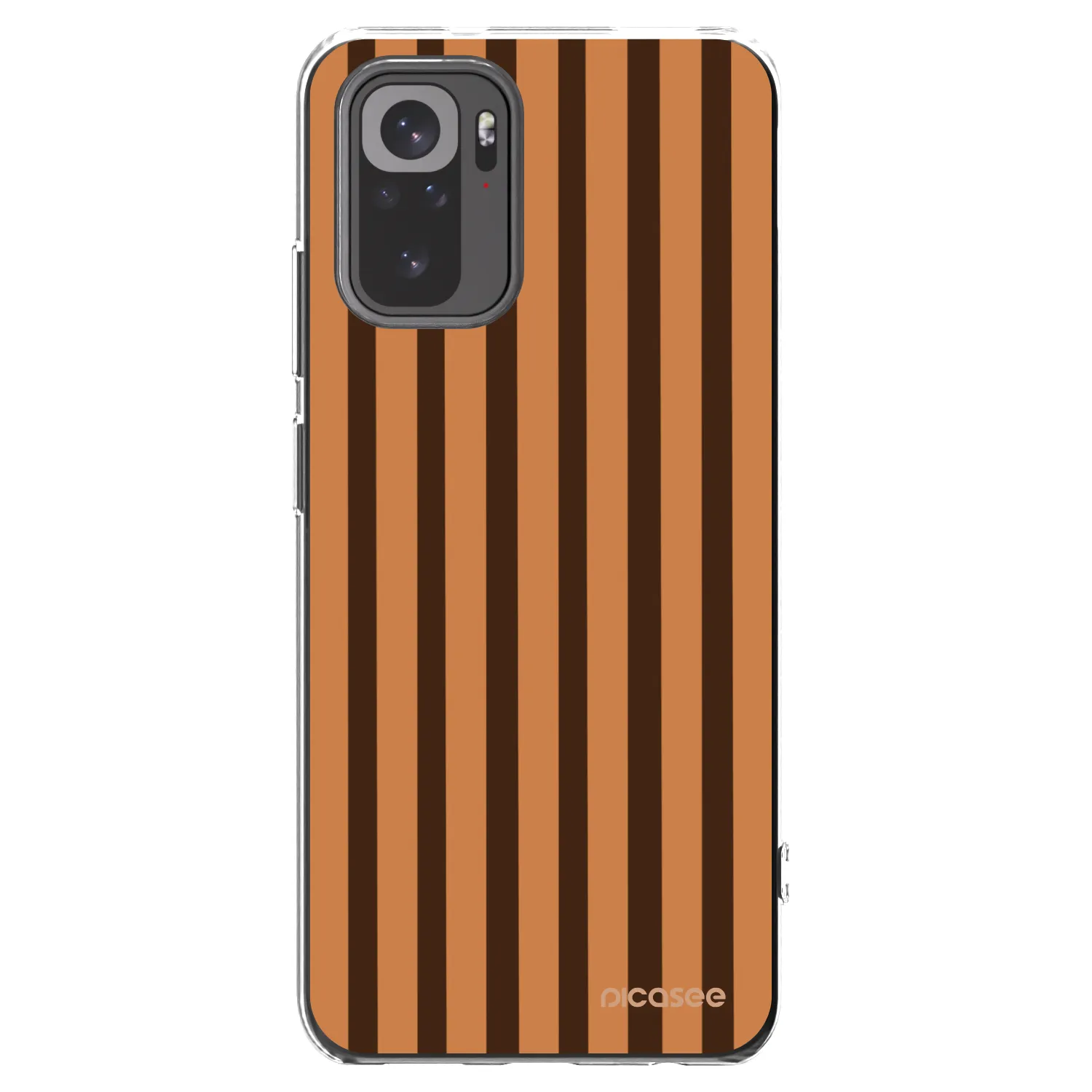 Picasee silikonska prozirna maskica za Xiaomi Redmi Note 10S - Caramel lines