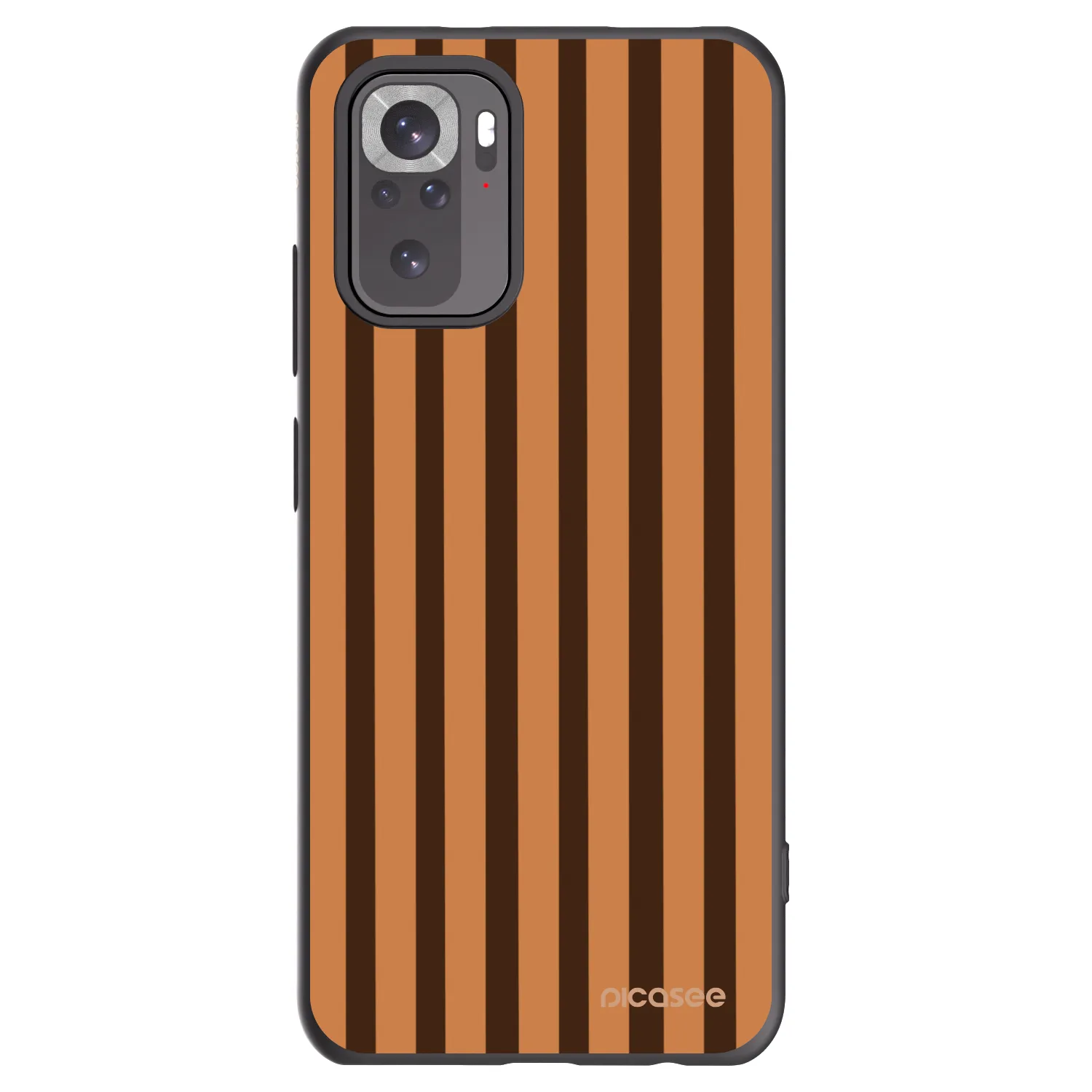 Picasee crna silikonska maskica za Xiaomi Redmi Note 10S - Caramel lines