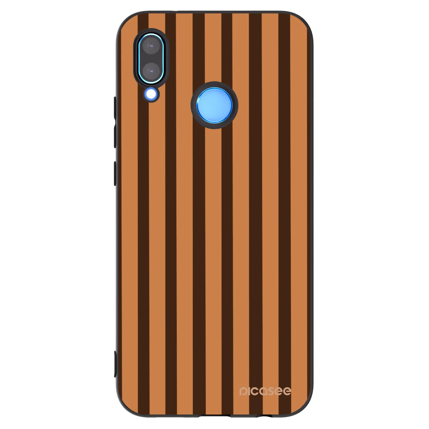 Picasee crna silikonska maskica za Huawei P20 Lite - Caramel lines
