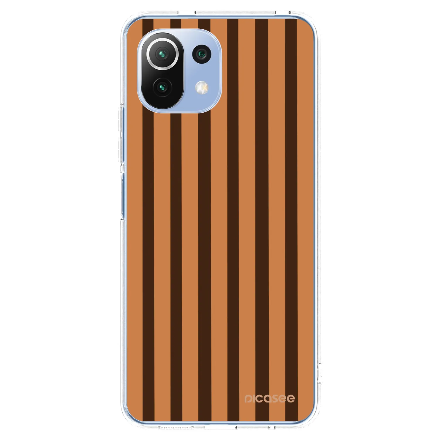 Picasee silikonska prozirna maskica za Xiaomi Mi 11 Lite - Caramel lines