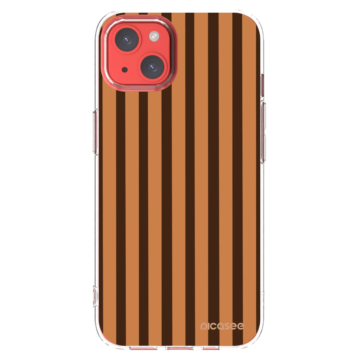Picasee silikonska prozirna maskica za Apple iPhone 13 - Caramel lines