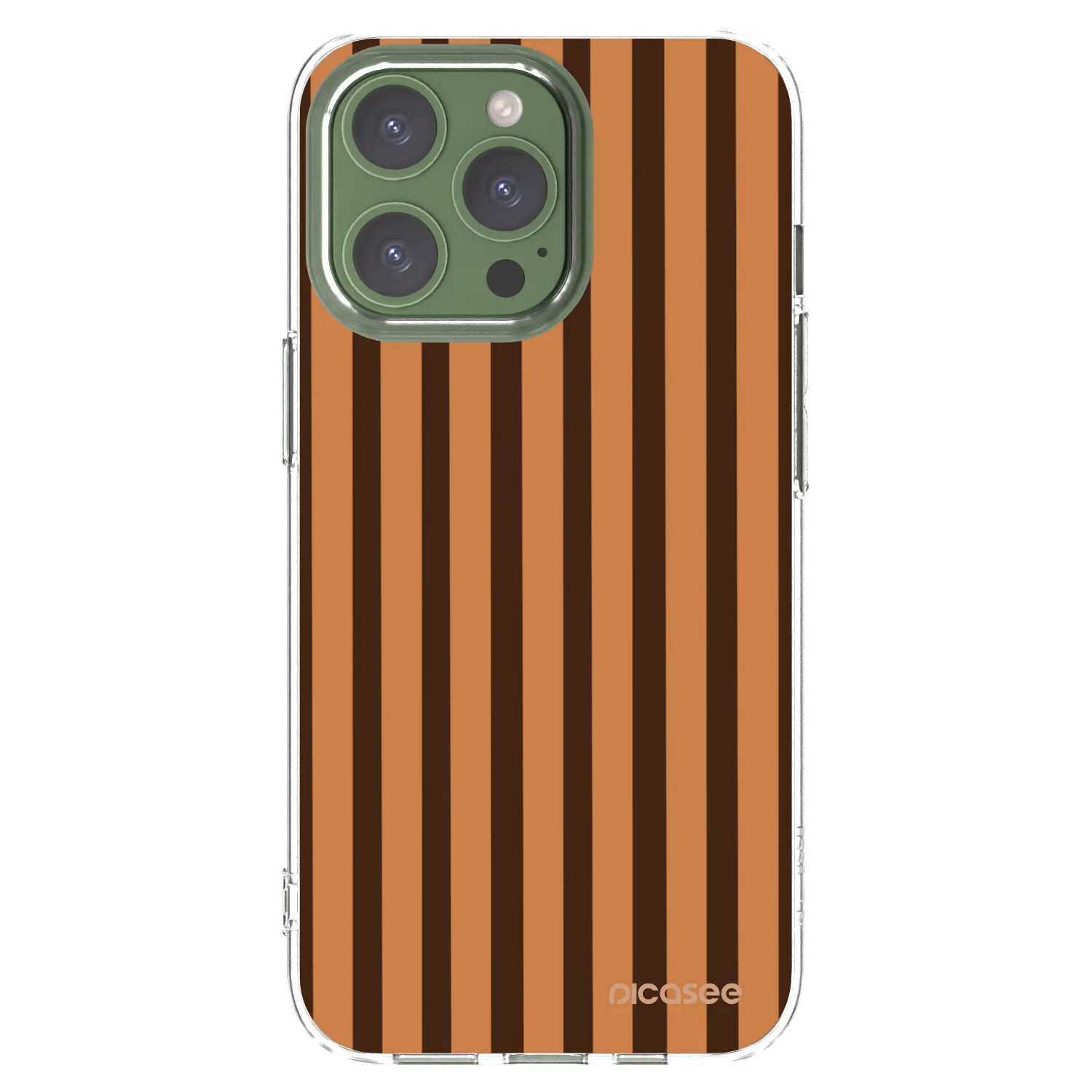 Picasee silikonska prozirna maskica za Apple iPhone 13 Pro - Caramel lines