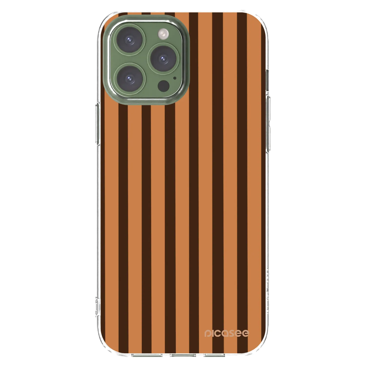 Picasee silikonska prozirna maskica za Apple iPhone 13 Pro Max - Caramel lines