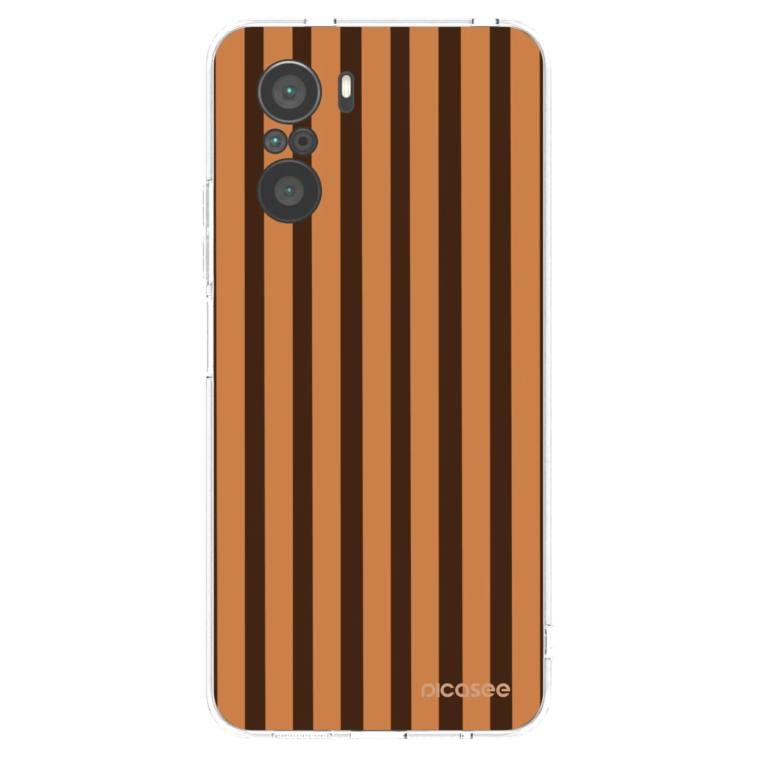 Picasee silikonska prozirna maskica za Xiaomi Poco F3 - Caramel lines