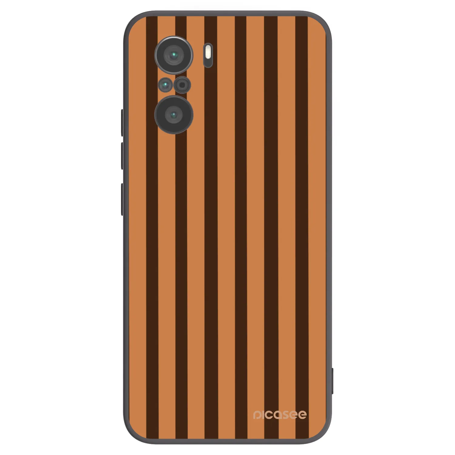 Picasee crna silikonska maskica za Xiaomi Poco F3 - Caramel lines